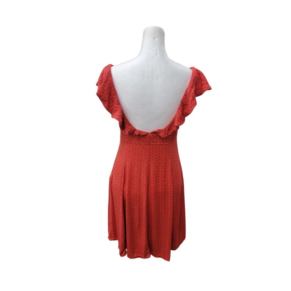 Urban Outfitters Kimchi Blue Paisley Print Ruffle Feminine Mini Dress Size Small - Picture 6 of 10